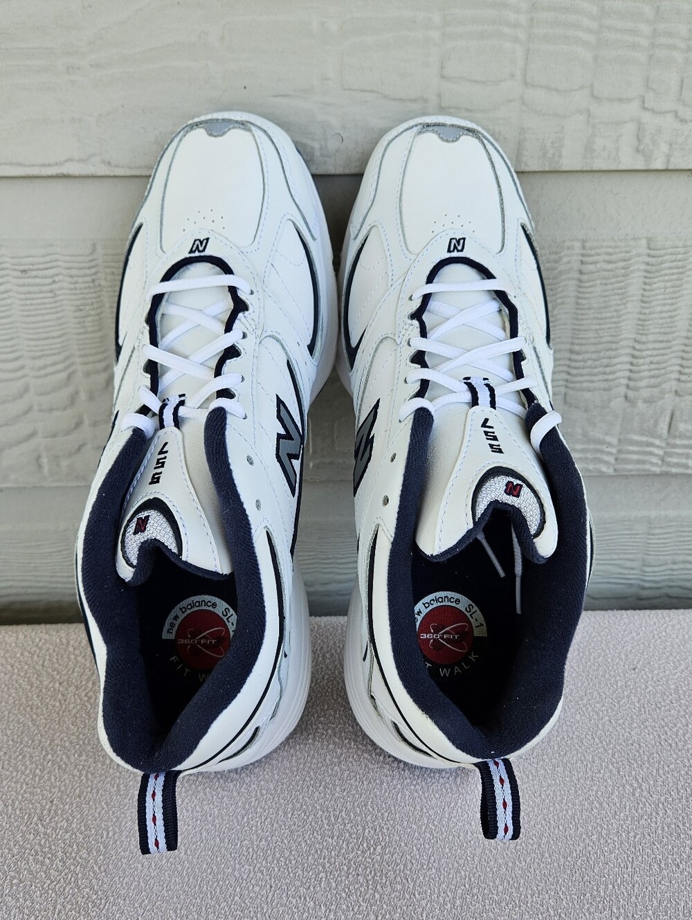 New Balance 557 Retro Sneaker Men SZ 10 White Navy Tie Athletic Shoe MW557LR - Picture 8 of 12
